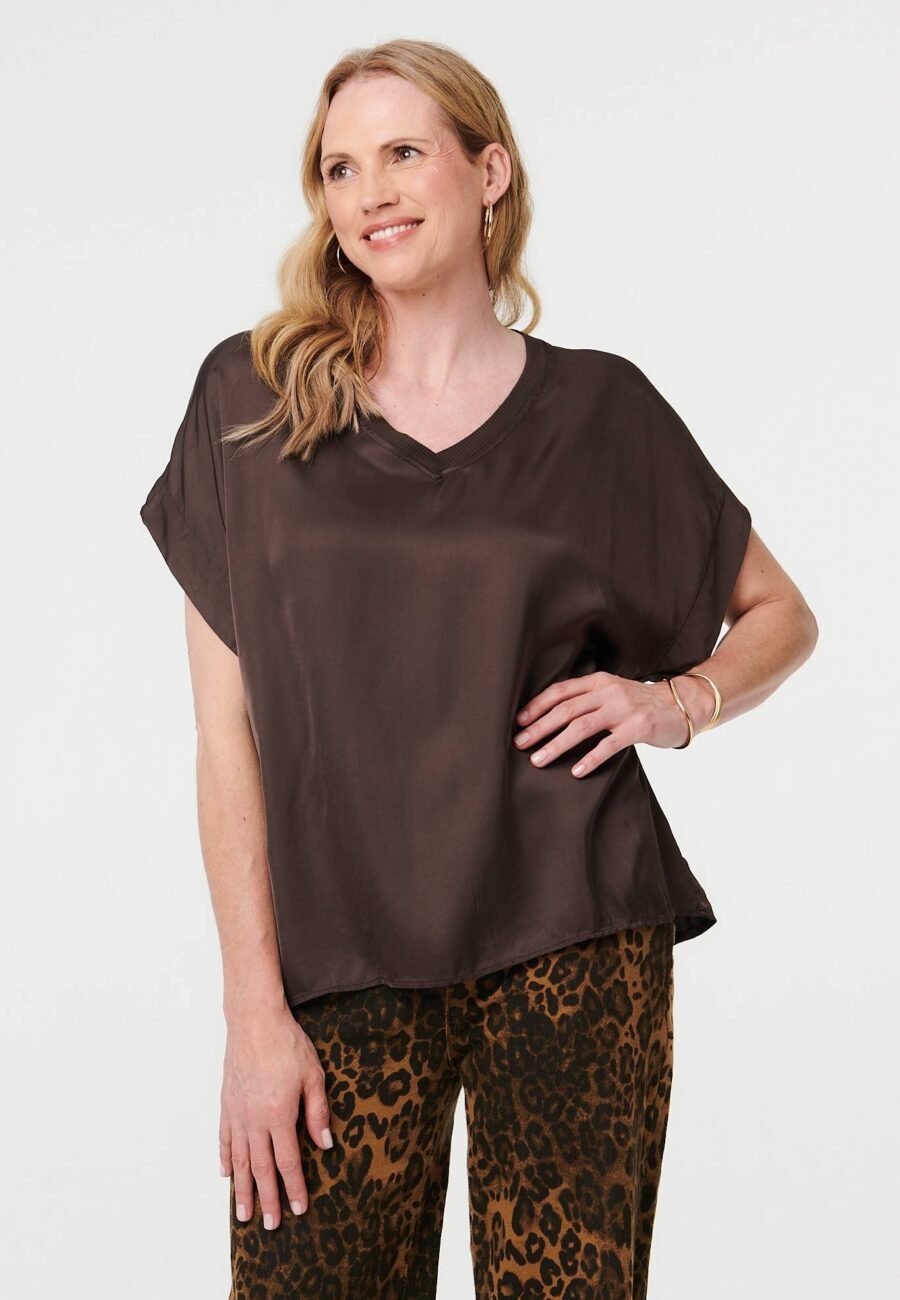 Relaxed Batwing Short Sleeve Relaxed Top